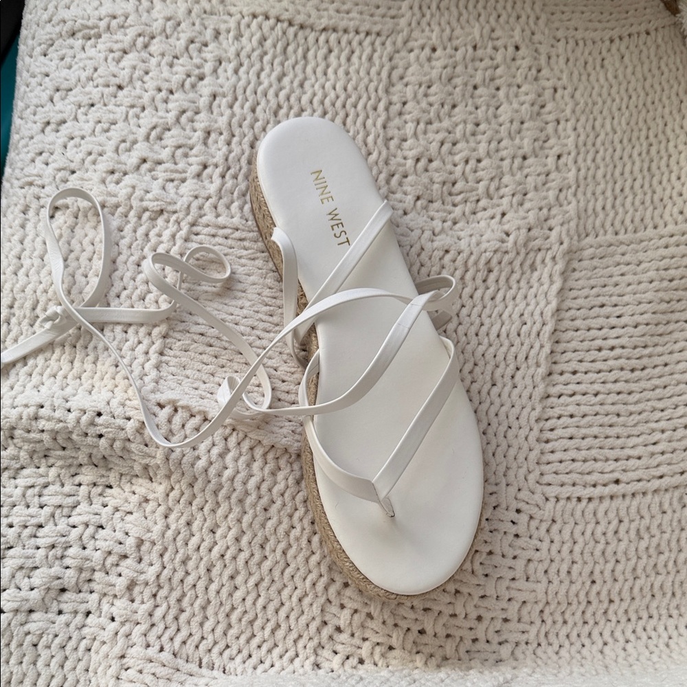 Nine West Women's Cream Strappy Sandals